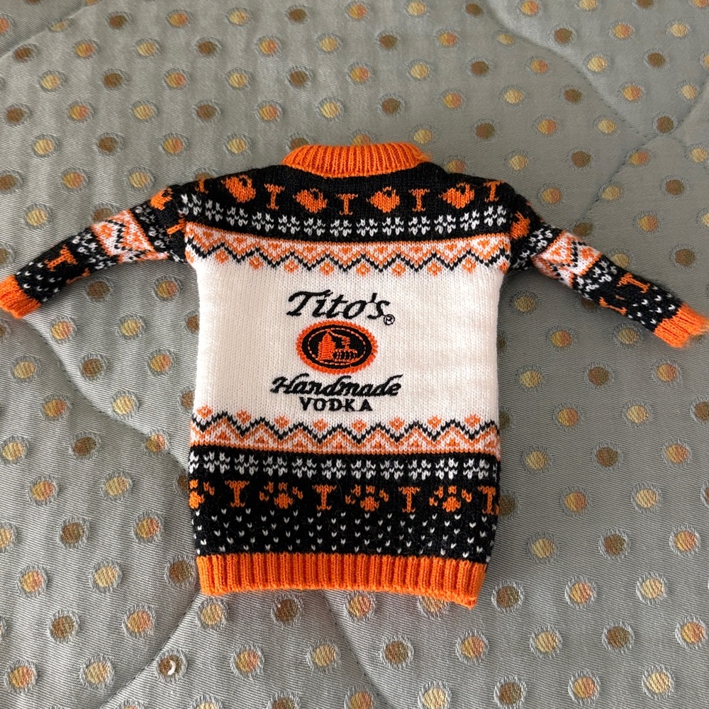 Tito's Handmade Vodka Sweater - Black and Orange